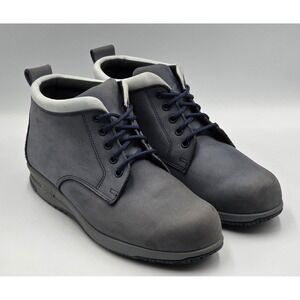 SAS Gretchen Womens 8M Blue Leather Ankle Boots Hiking Trail Comfort Shoes